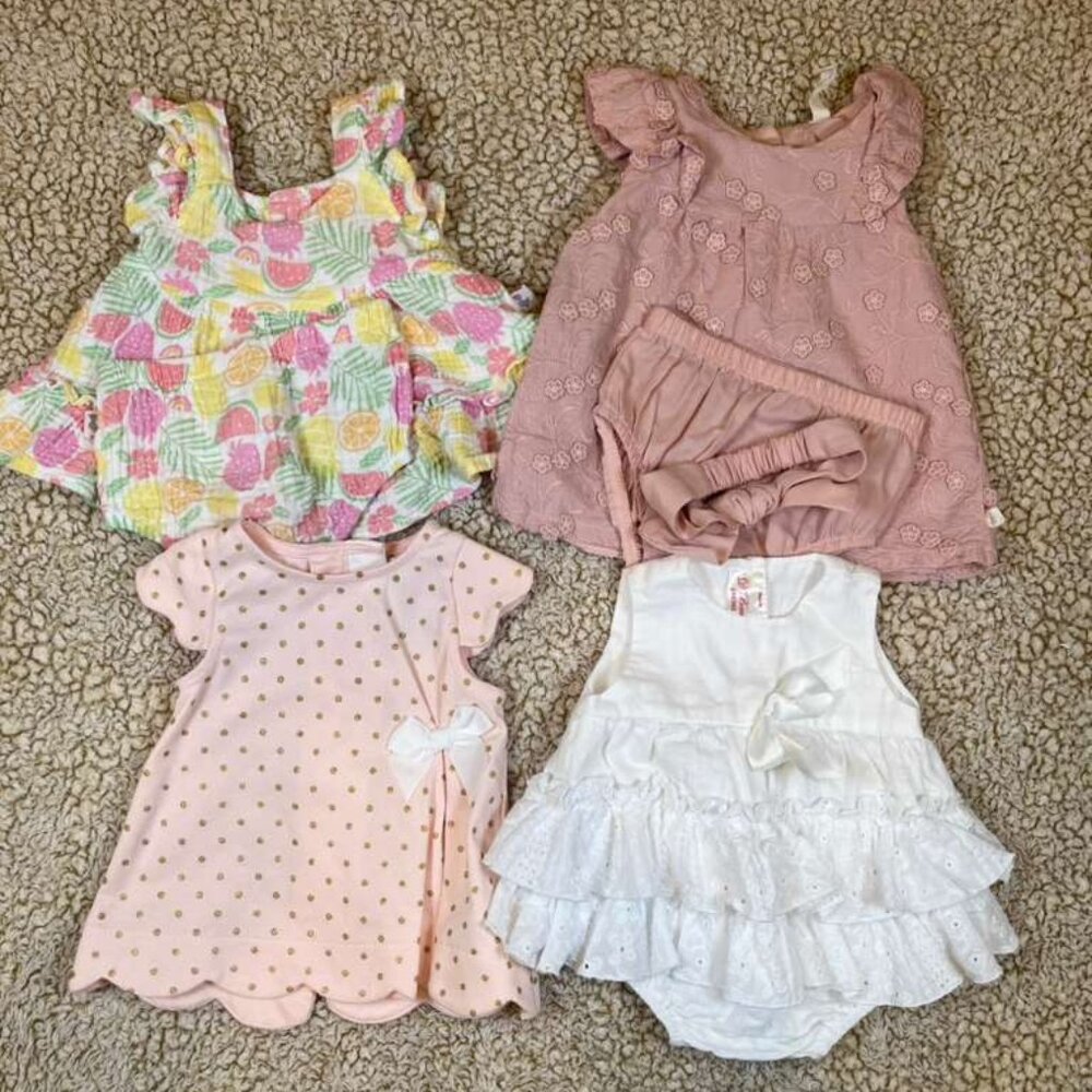 Baby Girl Dress Bundle 3–6M | Tahari Baby Duck Duck Goose | 4 Outfits